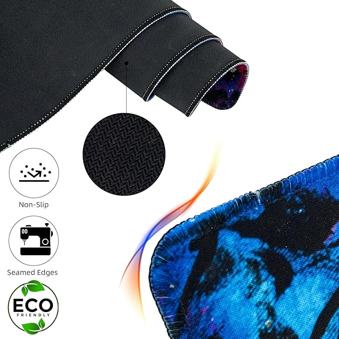 Hopipad Pink Large Gaming Mouse Pad, XL Desk Mat with Seamed Edges, Waterproof, Non-Slip Rubber Base, 31.5x11.8 Inch Keyboard Pad, Big Mousepad