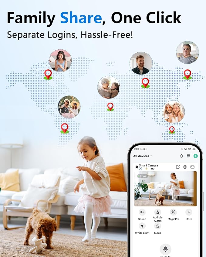 AMTIFO Security Cameras Wireless Outdoor Magnetic: Install-Free Smart Indoor 2K WiFi - Long Battery Life Powered Wireless Cameras for Home Security with AI Motion Detection