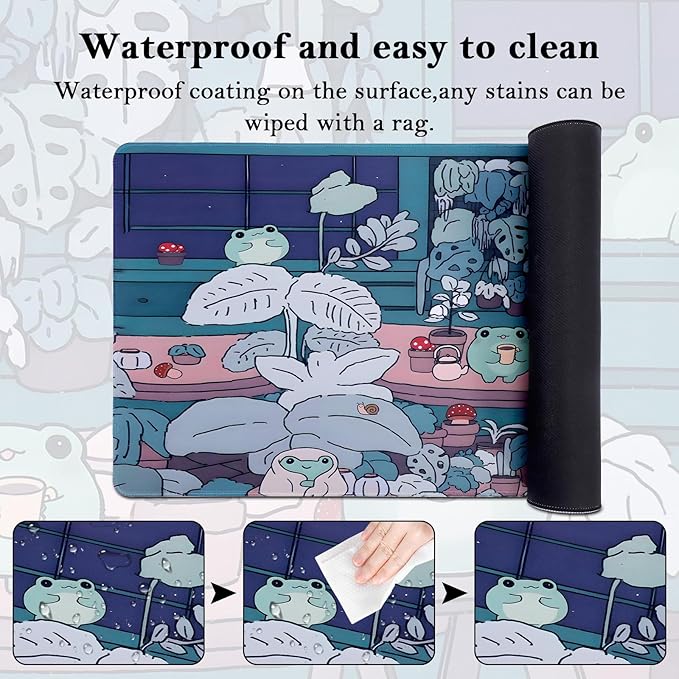 Mouse Pad 90 x 40cm, Non Slip Large Mouse Pad, Mouse Mat with Rubber Base, Waterproof Desk Mouse Pads, Keyboard Mat