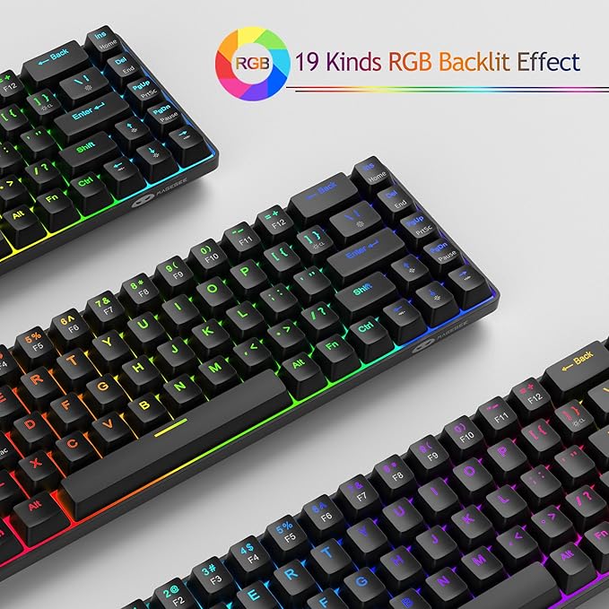 MageGee 60% Rapid Trigger Gaming Keyboard, Hall Effect Magnetic Switch, Actuation Point Adjustable, Hot Swappable RGB Backlit Wired Keyboard with Arrow Keys for Win/PC/MAC, Black