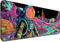Fantasy Planet Space Gaming Desk Mat, Computer Keyboard Large Extended Astronaut Mouse Pad for Office and Home, 31.5×11.8 Inches, XL