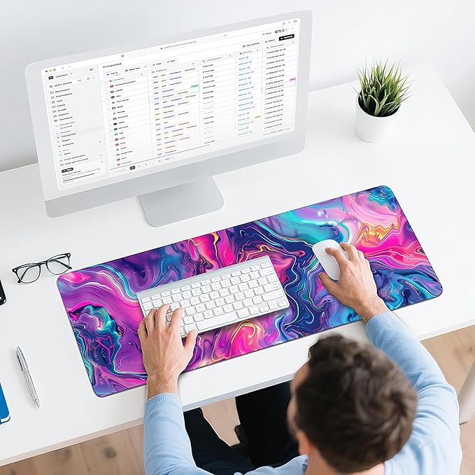 Gaming Mouse Pad - (31.5"×11.8") Topographic Large Mouse Pads for Desk - Desk Mat for Keyboard and Mouse with Non-Slip Base, Desks Pad Matfor Game/Office & Home