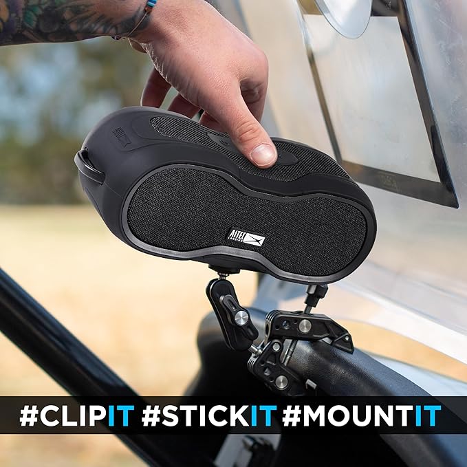 Altec Lansing - BoomJacket Wireless Bluetooth Speaker, Magnetic Waterproof Speaker, IPX7 Outdoor Speaker with 24H Playtime, Portable Speaker with Carabiner, Mountable, Quick Charge