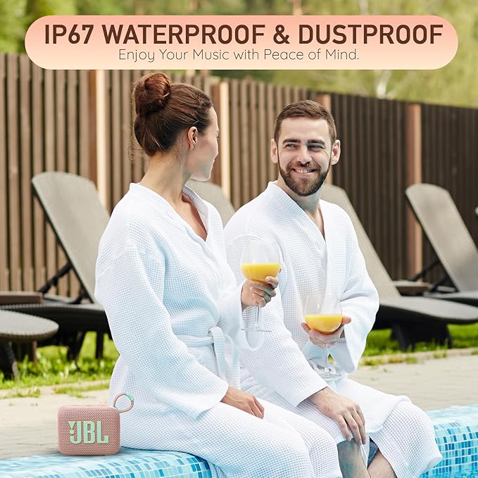 JBL Go 4 Portable Bluetooth Wireless Speaker, IP67 Waterproof and Dustproof Built-in Battery - Blue - Boomph's Comprehensive Ultimate Performance Cloth Solution for Your On-the-Go Sound Experience