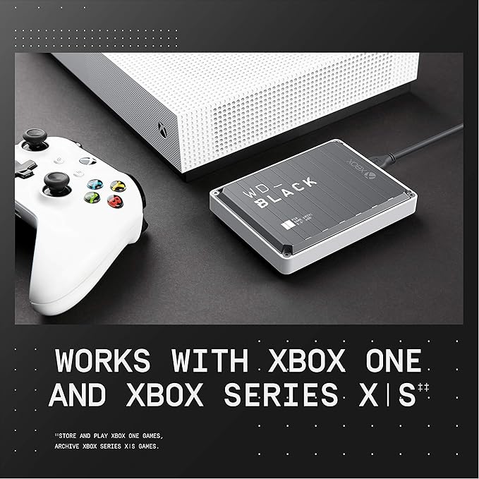 WD_Black 6TB P10 Game Drive for Xbox - 1-Month Xbox Game Pass, Portable External Hard Drive for On-The-Go Access to Your Xbox Game Library - WDBZRG0060BBK-WESN