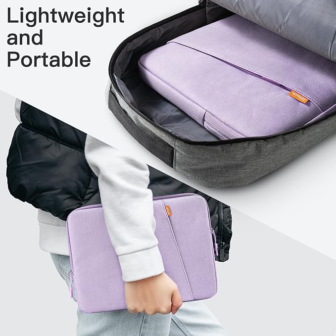 JETech Laptop Sleeve for MacBook Neo (A18 Pro), 14-InchMacBook Air/Pro, MacBook Pro M1-M5 2021-2026, Waterproof Bag Case with Pocket, Compatible with 14 Inch Notebook (Light Purple)