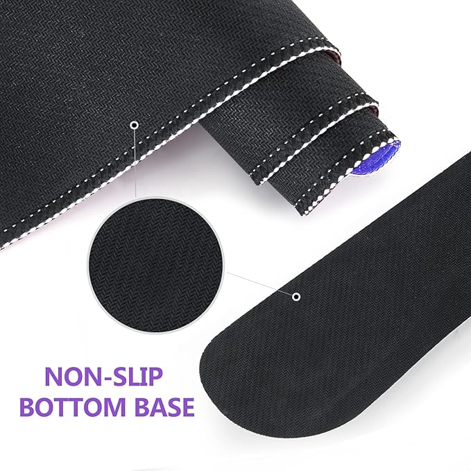 DINKY Keyboard Mouse Pad Set, Large Gaming Mousepad + Memory Foam Ergonomic Keyboard Wrist Rest Support, Easy Typing Pain Relief, 4Pcs (35.4" x 15.7") Extended Desk Mat-Modern Purple Marble