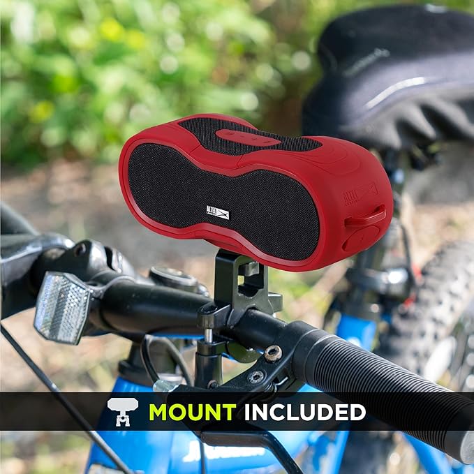 Altec Lansing - BoomJacket Wireless Bluetooth Speaker, Magnetic Waterproof Speaker, IPX7 Outdoor Speaker with 24H Playtime, Portable Speaker with Carabiner, Mountable, Quick Charge