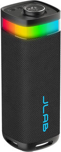 JLab, JBuds Party, Portable Bluetooth Speaker, IP56 Waterproof, Multi-Speaker Connect, RGB Lighting, Black