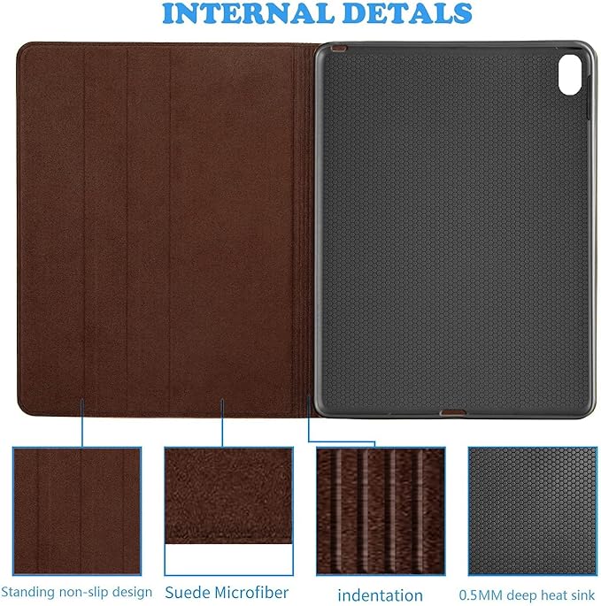 Gexmil Genuine Leather Case for iPad mini 7 (A17 Pro) 2024,iPad mini 6 Generation 8.3 Inch Case 2021, Anti Fingerprint/Slip,Cowhide Folio Cover Auto Sleep/Wake with Adjustable Stand,Butterfly Pattern
