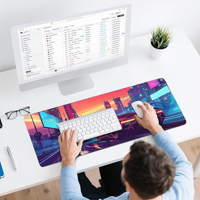 Gaming Mouse Pad - (31.5"×11.8") Sports Car Large Mouse Pads for Desk - Desk Mat for Keyboard and Mouse with Non-Slip Base, Desks Pad Matfor Game/Office & Home