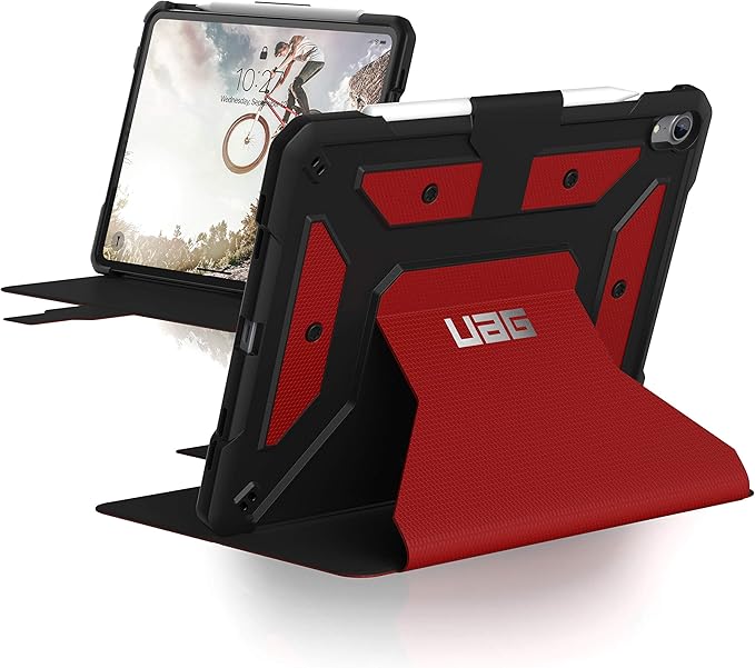 UAG Folio iPad Pro 11-inch (1st Gen, 2018) Case Metropolis [Magma] Feather-Light Rugged Military Drop Tested iPad Cover with Apple Pencil Holder