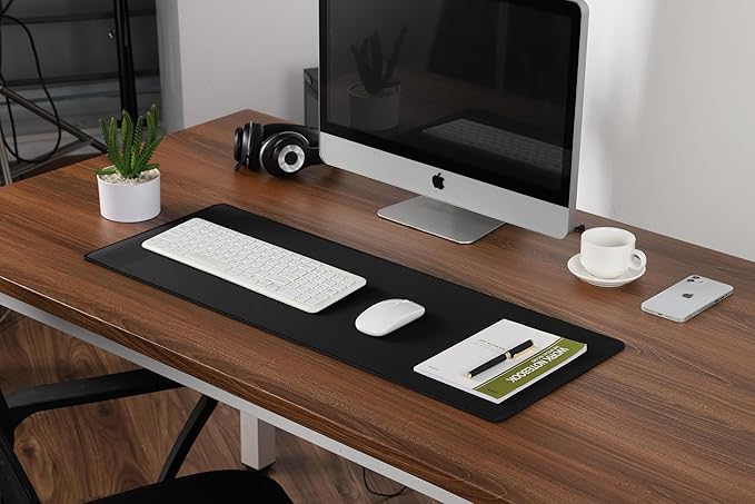 Dizzy Balloon Large Extended Mouse Pad with Durable Stitched Edges, 31.50"x11.81"x0.12", Mouse Mat Desk Mat for Home and Office, Black Large Gaming Mousepad, Keyboard Mat with Non-Slip Rubber Base