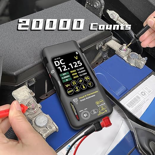 BSIDE Thermal Imaging Camera Multimeter with Macro Lens, 320x320 IR Resolution with 15 Thermal Palettes, 20000 Counts with 3.98" Touch LCD, Measures Cap, AC Clamp, Temp Diode for Electrical Electronic