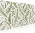 White Green Plant Flowers Mouse Pad XXL Tropical Fern Botanical Leaves Extended Desk Mat 90X40cm Non-Slip Rubber Base Stitched Edge Large Mousepad for Gaming Laptop Computer Desktop 35.4×15.7 Inch