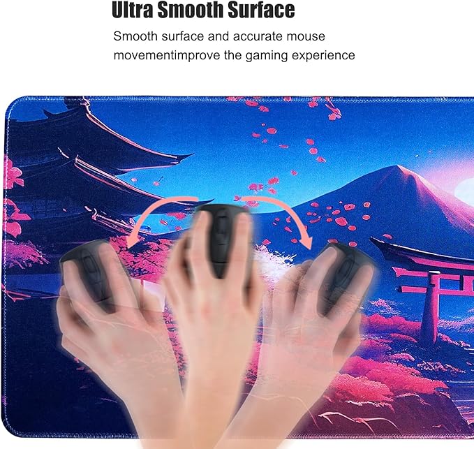 Gaming Mouse Pad XL XXL with World Map(31.5 x 11.8in),Desk Mat&Large Mouse Pad Keyboard Mat 3MM Anti Slip and Waterproof Rubber Mouse Pad(Land of Dreams)