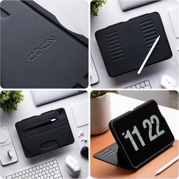 ZUGU Case iPad Pro 11 Inch Case Lighter Version, 1st/2nd/3rd/4th Generation 2018/2020/2021/2022, Slim Protective Cover, Wireless Apple Charging, Convenient Magnetic Stand. Sleep/Wake, Stealth Black