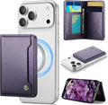 Vinich for MagSafe Wallet Magnetic RFID Blocking Card Holder Compatible with MagSafe Phones and Cases, Strong Magnet Minimalist Phone Wallet for iPhone 17/16/15/14/13/12/ Pro/Max/Plus, Purple