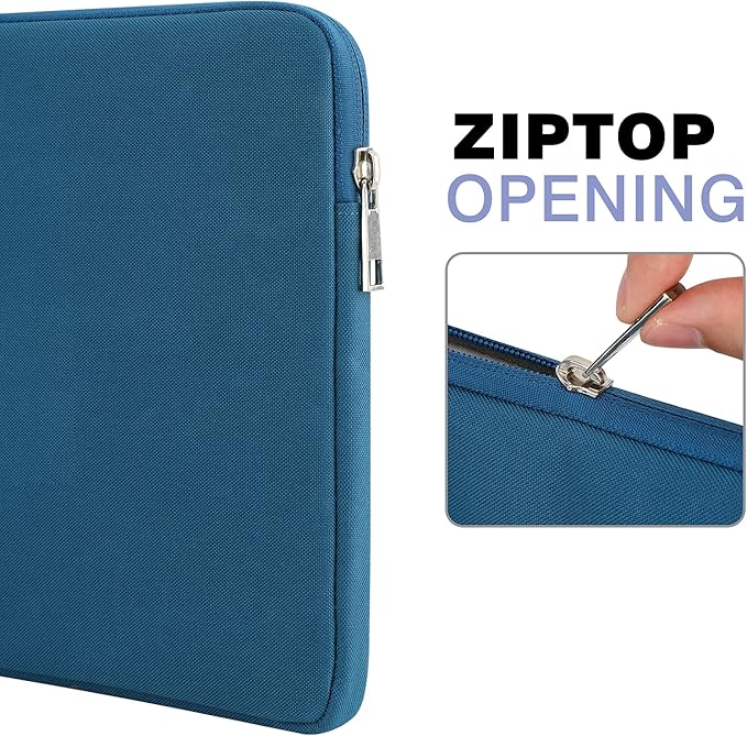 MoKo 9-11 Inch Tablet Sleeve Bag Carrying Case Fits New 11 inch iPad Air M3, iPad A16 2025, iPad Pro 11 M4/Air M2, iPad Air 5/4/3th, iPad 10/9/8/7th, Peacock Blue
