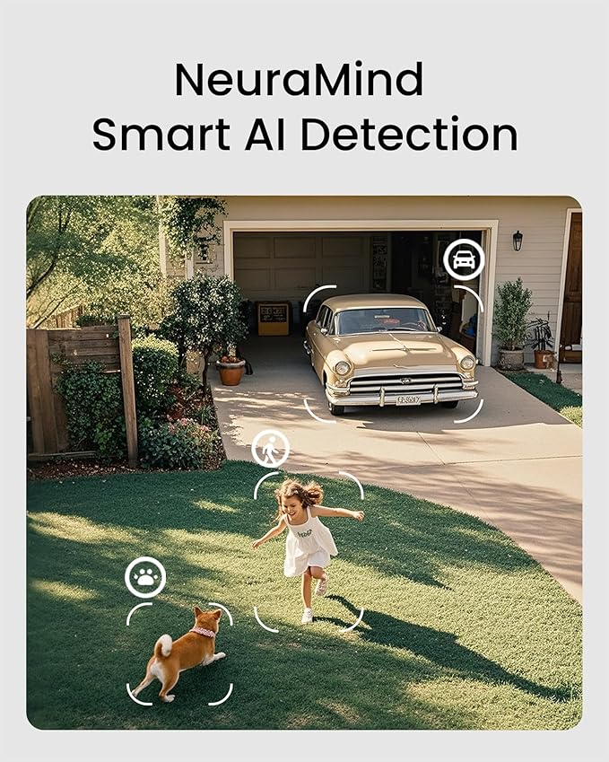 youkey 2.5K Wired Security Camera Outdoor, F1.0 Color24 Night Vision, Plug-in Cameras for Home Security Outside, 24/7 Continuous Recording, 130°FOV, 2.4/5GHz WiFi 6, Bluetooth Pairing, No Monthly Fees