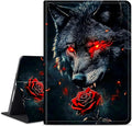 for Amazon Kindle Fire HD 8 & HD 8 Plus(12th/10th Generation, 2024/2022/2020 Release) 8" Tablet Case, Slim Kickstand Stand Leather Smart Cover with Auto Wake/Sleep, Green Sky Cat