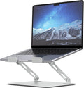 SOUNDANCE Laptop Stand for Desk with Stable Heavy Base, Adjustable Height Multi-Angle, Ergonomic Metal Riser Holder, Foldable Mount Elevator, Compatible with 10 to 15.6 Inches PC Computer, Silver