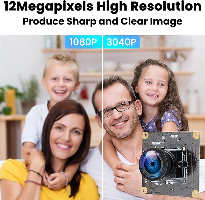 120fps USB Camera Module - 4K High Speed Golf Swing USB Camera with No Distortion 110 Degree Wide Angle Lens for Windows Mac OS Jetson Nano