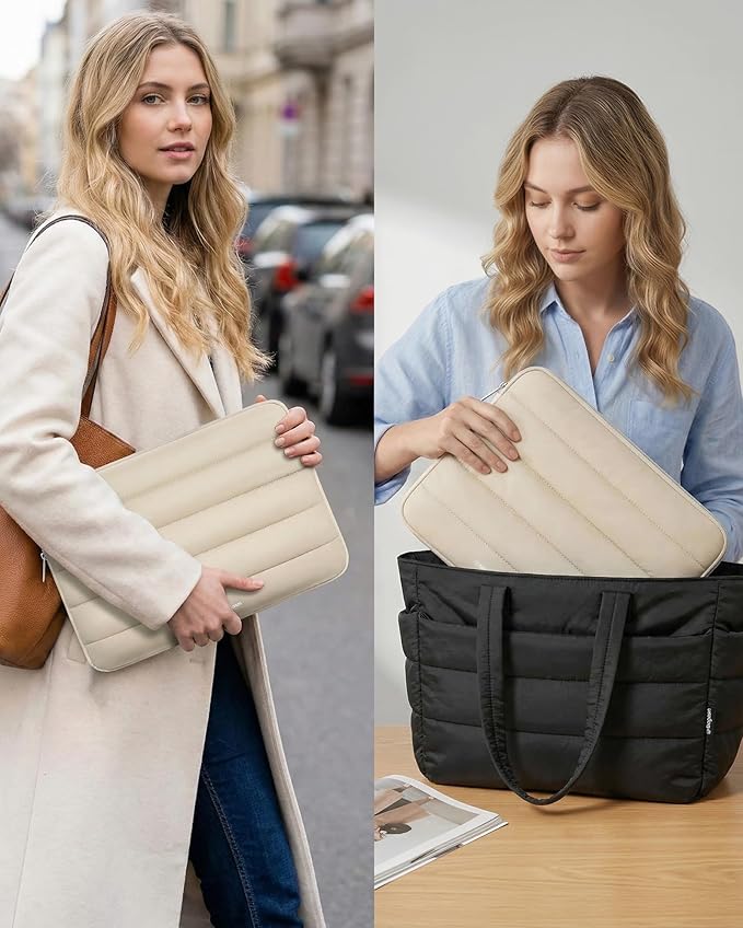 Bagasin Laptop Sleeve Bag, 13 13.3 Inch Laptop Sleeve Protective Sleeve for MacBook Air Pro M2/M1, MacBook Pro 14, iPad Pro 12.9, HP, Dell, Lenovo, Asus Notebook