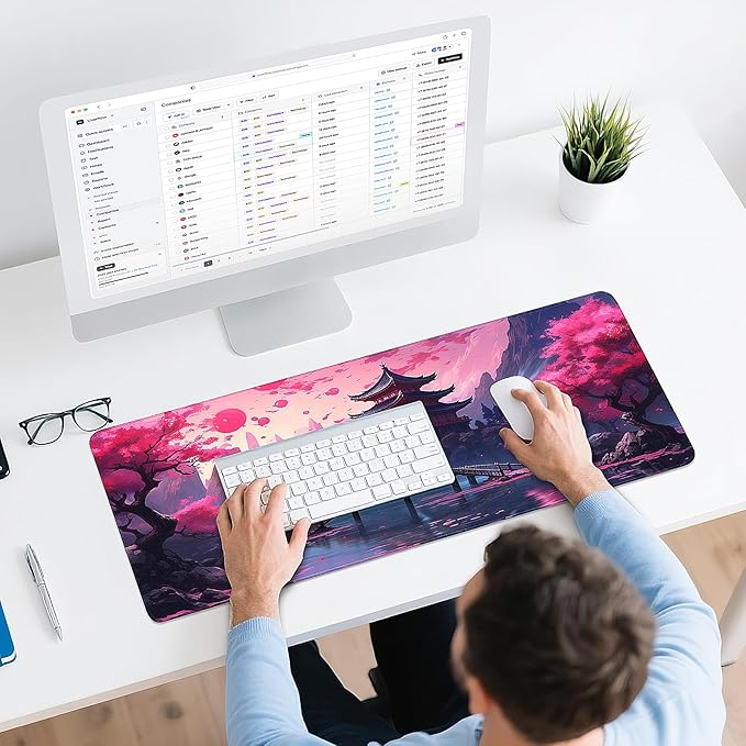 Gaming Mouse Pad - (31.5"×11.8") Japanese Anime Large Mouse Pads for Desk - Desk Mat for Keyboard and Mouse with Non-Slip Base, Desks Pad Matfor Game/Office & Home