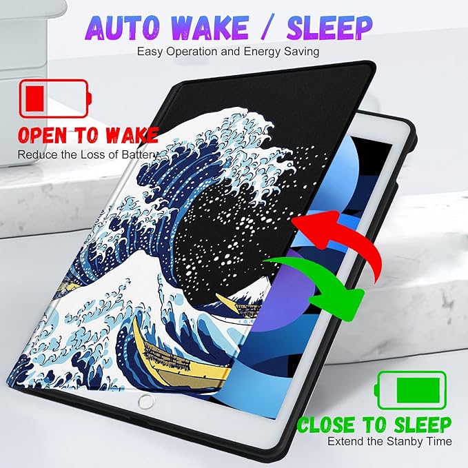 Uppuppy for iPad 5th/6th Generation Case, for Apple iPad Air 1st/2nd, for iPad Pro 9.7 Inch Case Cute Kids Boys Women Girls Folio Cool Cartoon Design Folio Cover for Apple iPad 5/6, Air 1/2, Pro 9.7