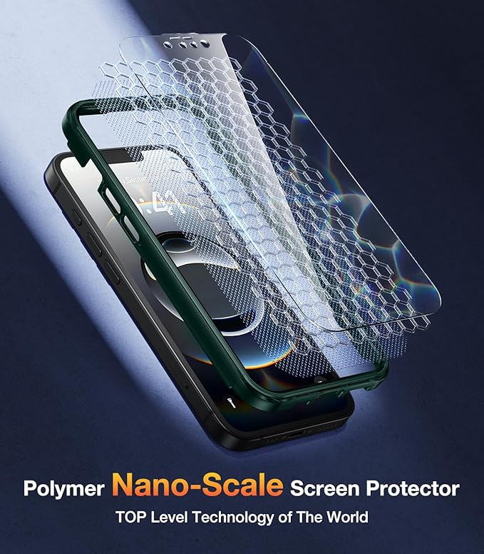 Diaclara Magnetic Designed for iPhone 16e / 17e Case, Full Body Rugged Case with Built-in Touch Sensitive Anti-Scratch Screen Protector, Soft TPU Bumper Case for iPhone 16 17 e 6.1" (Clear Green)