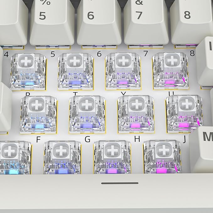 Kailh Box White Mechanical Keyboard Switches,3-Pin 45gf Clicky/Speed Typing/Gaming/Waterproof Switches(72Pcs,Kailh Box White)