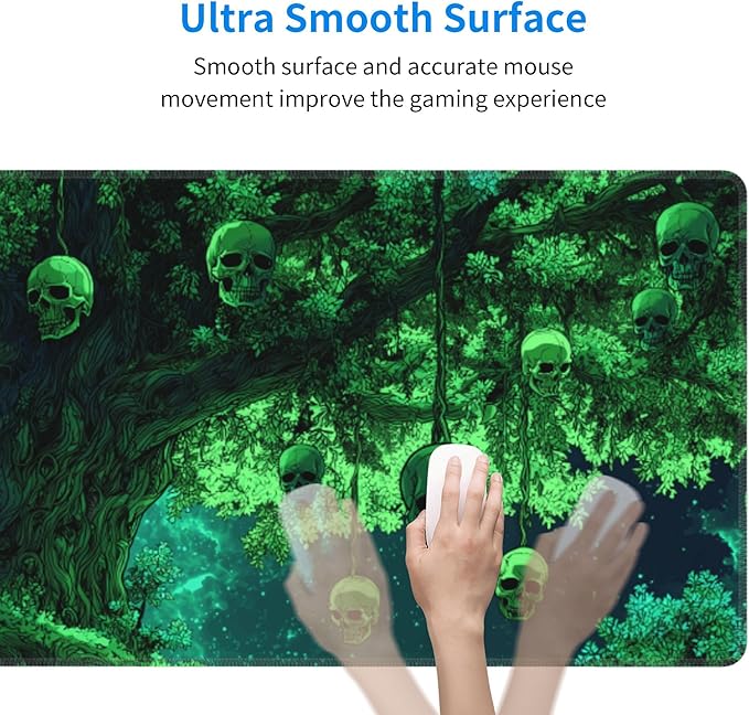 Skull Tree Mouse Pad Extended Large Gaming Mouse Pad XL Stitched Edges for Gamer Home Office 31.5 X 11.8 Inch