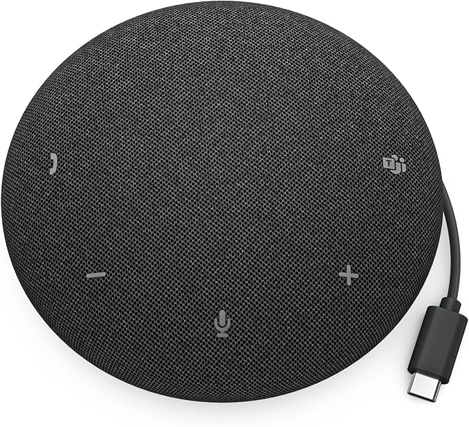 Dell Pro Wired Speakerphone - SP325 - USB-C, Zoom/Microsoft Teams Certified, 4 Omnidirectional Microphones, AI-Based Noise Cancellation Microphones