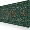iCasso Desk Mat for Keyboard and Mouse, Large Mouse Pad, Desk Pad Mat, Anti-Slip Big Mousepad with Stitched Edges for Computer Desktop(Deep Green)