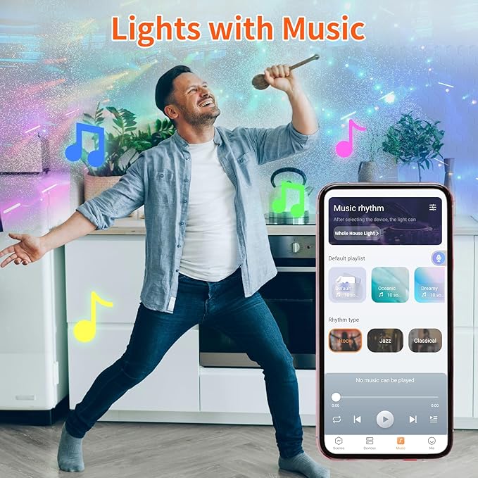 Smart LED Light Bulb GU24, A19 GU24 2 Prong Bluetooth Led Light Bulb 12W 1200LM, 2700K-6500K,Dimmable,Music Sync RGBCW Color Changing Led Lightbulbs, APP Control(Not Support Alexa), 4Pack