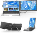 domyfan 14" Laptop Screen Extender, Ultra-Thin FHD 1080P IPS Dual Portable Laptop Monitor Extender for 13-17" Laptops, Plug & Play with HDMI/USB-A/Type-C, Compatible with Windows, Mac, Android