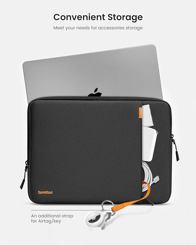 tomtoc 360° Protective Laptop Sleeve Designed for 13-inch New MacBook Neo A3404 (2026) A18 Pro Chip, Water-Resistant Shockproof Computer Case Bag Fits 12-13 Inch Surface Pro Copilot+ PC
