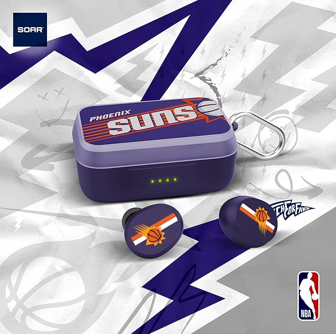 SOAR NBA Wireless Sport Earbuds: Comfortable Fit & Convenient Charging