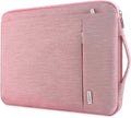 LANDICI 360° Protective Laptop Sleeve 13-14 Inch, Computer Bag Carrying Case for MacBook Air 13 M1/M2, MacBook Pro 13/14, Chromebook 14, Women, Slim, Shockproof, Waterproof, Pink