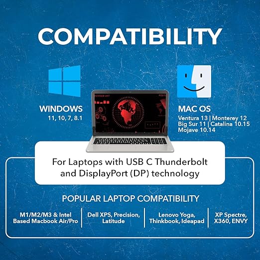 OREI USB C Docking Station Triple Monitor, SplitXtend 12-in-1 Laptop Dock with 2 HDMI + DisplayPort, 4K@60Hz, 85W PD, Ethernet, USB, SD/TF – 3 Monitor Dock (MST, No Drivers, Windows)
