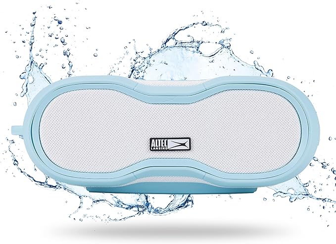 Altec Lansing - BoomJacket Wireless Bluetooth Speaker, Magnetic Waterproof Speaker, IPX7 Outdoor Speaker with 24H Playtime, Portable Speaker with Carabiner, Mountable, Quick Charge