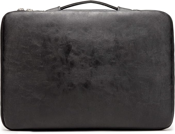 Kinmac 360° Protective Laptop Sleeve Case Bag Cover with Handle for MacBook Pro 16 inch,16 inch HP,Lenovo,Dell,ASUS,Acer Ultrabook and Business Laptop (Black PU)