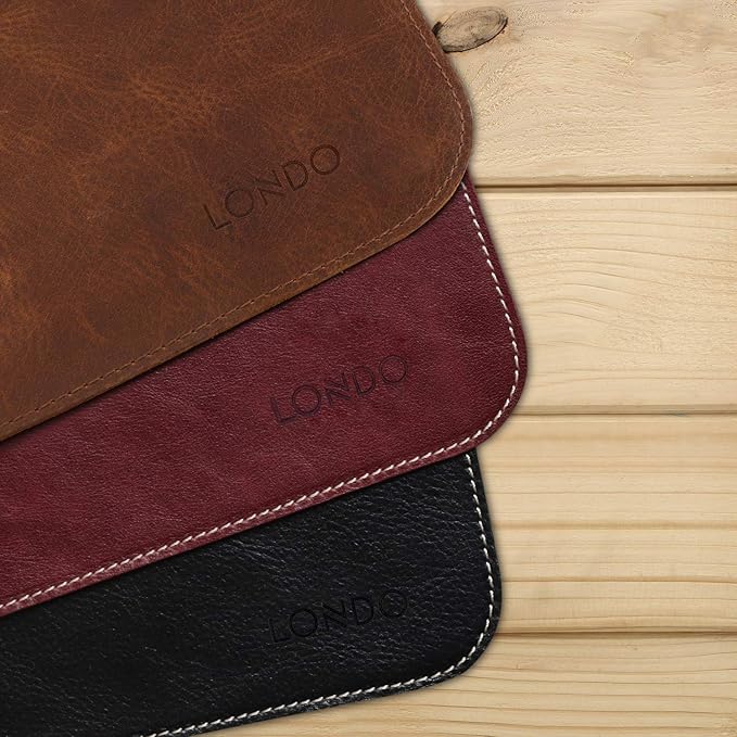 Londo Top Grain Leather Extended Mouse Pad – Large Desk Mat for Office & Gaming, Smooth Writing Surface, Non-Slip Base, Durable & Stylish Workspace Accessory