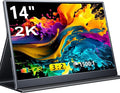 Portable Monitor, 14 inch 3:2 QHD IPS Laptop Display, Dual USB C HDMI Laptop Screen Extender, 2160 * 1440P Gaming Display with 2 Speakers, Travel Monitor for Laptop PS4/5 PC Phone Xbox Switch