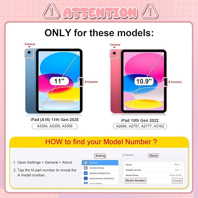 iPad 10th/11th Generation A16 Case Kids - 11 inch Soft Silicone Shockproof Cover with Pencil Holder,Adjustable Shoulder Strap & Stand for School,Cute Bear Strawberry Gift for Teen Girls