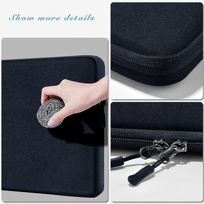 Hseok Laptop Case 13 Inch Sleeve Compatible with MacBook Neo 13, MacBook Air Pro 13 M5/M4/M3/M2/M1, iPad Pro Air 12.9" 13", XPS 13, Protective Computer Bag with Side Pocket & Dual Zippers,B01K01