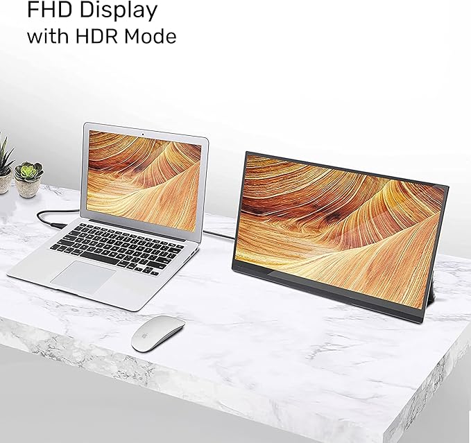 SideTrak Solo Pro 15.8" Portable Monitor for Laptop | FHD 1080P LED IPS Dual Display w/Anti-Glare Screen, USB & Mini HDMI, Laptop Monitor Extender for Mac, PC, Chrome, HDR & Speakers