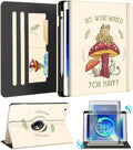Kidcube for iPad 9th/8th/7th Generation Case 10.2 Inch - for Women Girls Kids Cute Rotating Stand Folio Cover with Pencil Holder & Card Slot Cool Frog Mushroom Design for iPad 9th/8th/7th Gen Cases