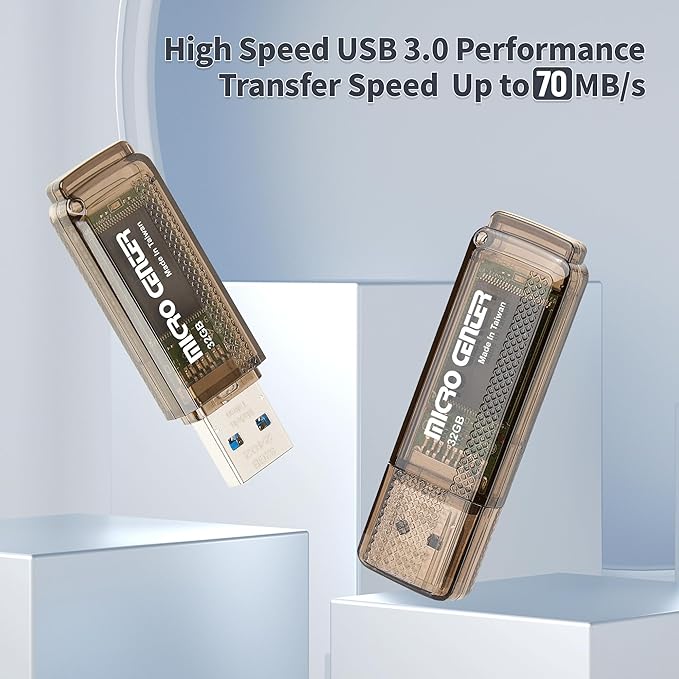 INLAND SuperSpeed 10 Pack 32GB USB 3.0 Flash Drive Memory Data Storage Jump Drive Without LED (32G 10-Pack)